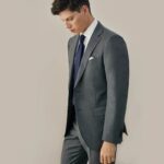 100% Wool Grey Suit Men Wedding Groom Wear Single Breasted Business Man Daily Dress Formal Slim Style 44A Teenagers Suits 2