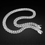 12MM Punk 925 Sterling Silver Men’s Chunky Necklace Miami Cuban Link Chain On Neck Hip Hop Male Jewelry Gifts 22-28 Inch 1