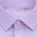 2022 Premium Wrinkle Resistant Lavender Business Dress Shirts For Men Slim Fit Long Sleeve Man Shirt Chemise Homme Manche Longue 2