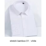 2022 Premium Wrinkle Resistant Lavender Business Dress Shirts For Men Slim Fit Long Sleeve Man Shirt Chemise Homme Manche Longue - white 17