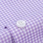 2022 Premium Wrinkle Resistant Lavender Business Dress Shirts For Men Slim Fit Long Sleeve Man Shirt Chemise Homme Manche Longue 4