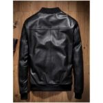 2022 Spring Fashion Genuine Cow Leather Jackets Men Leather Coats Slim Jackets Baseball Suit Coat 3