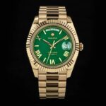 2023 New Sugess Watch of Men 40mm Day Date Automatic Tianjin ST2146 Movement Retro Mechanical Wristwatch Sapphire Glass Golden – Golden Green 11