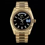 2023 New Sugess Watch of Men 40mm Day Date Automatic Tianjin ST2146 Movement Retro Mechanical Wristwatch Sapphire Glass Golden – Golden Black 10