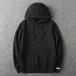 2023 Spring Winter New Basic Sweatshirts Men Plus Size Hoodies High Quality Pullovers Fashion Casual Sportwear – Black 6