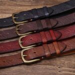 3.8CM Solid Copper Pin Buckle Belt Male Serpentine Belts Cowskin Male Snakeskin Grain Belt Fashion Genuine Leather Jeans Belts 5