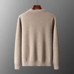 6-color autumn and winter new 2023 men’s 100% cashmere cardigan sweater casual knitted lapel men’s business sweater Solid color 5