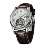 AESOP Original Tourbillon Mechanical Men’s Watches Multifunction Moonphase Luminous Hand Winding Movement Sapphire Wristwatches – Brown Silver White 11