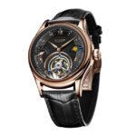 AESOP Original Tourbillon Mechanical Men’s Watches Multifunction Moonphase Luminous Hand Winding Movement Sapphire Wristwatches – Black Rose White 12