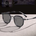 CAPONI Pure Titanium Acetate Sunglasses For Men Polarized Photochromic Retro Sun Glasses UV400 New Brand Designer Shades BS5865 1