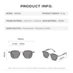 CAPONI Pure Titanium Acetate Sunglasses For Men Polarized Photochromic Retro Sun Glasses UV400 New Brand Designer Shades BS5865 5