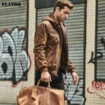 FLAVOR New Men’s Real Leather Jacket with Removable Hood Brown Jacket Genuine Leather Warm Coat For Men 5