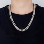 Fashion 925 Sterling Silver Solid Miami Cuban Link Chain Necklace Thick Big Link Choker For Men Boys “22” 24 “26” 28 ” Jewelry 4