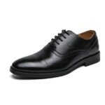 High Quality Business Formal Leather Shoes Mens Casual Dress Shoes Classic Italian Formal Oxford Elegant Shoes Male Office Shoes – Black 8