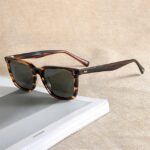 Lachman Men Sunglasses Polarized Sunglasses 2023 Brand Designer Driving Sun glasses Male High Quality Rectangle Style OV5419 – Stripe BrownVS Green 12