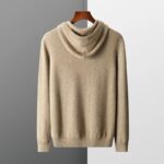 MVLYFLRT Men’s One-piece ready-to-wear Hoodie 100% Merino Wool Knitted Sweatshirt Autumn Winter Casual Large Top Long Sleeved 2