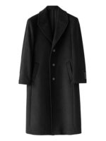 Mauroicardi Autumn Winter Long Warm Black Trench Coat Men Single Breasted Luxury Wool Blends Overcoat 2022 High Quality Clothing 3