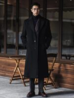 Mauroicardi Autumn Winter Long Warm Black Trench Coat Men Single Breasted Luxury Wool Blends Overcoat 2022 High Quality Clothing 2