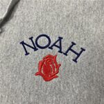 New Noah Hooded Sweatshirts Men Women High Quality Black Gray Rose Embroidery Logo NOAH Hoodies 4