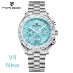 PAGANI DESIGN 2023 New Men’s Watches Top Luxury Quartz Watch For Men Automatic Date Speed Chronograph Sapphire Mirror Wristwatch – Sky Blue 9