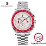 PAGANI DESIGN 2023 New Men’s Watches Top Luxury Quartz Watch For Men Automatic Date Speed Chronograph Sapphire Mirror Wristwatch – Red V5 12