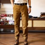 Red Tornado Aviators Trousers Vintage Inspired Men Cargo Pants Amekaji Taper Fit 3