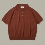 Red Tornado Retro 60s Polo Shirt Summer Men’s Casual Short Sleeve Knit T-Shirt – Light Brown 9