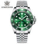 SD1953 Hot Selling Ceramic Bezel 41mm Steeldive 30ATM Water Resistant NH35 Automatic Mens Dive Watch Reloj – 53GR-JBL 14