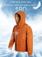 SIMWOOD 2023 Winter New 90% White Goose Down Coats Men Hooded Water Repellent Parka Warm Outdoor Jackets 2