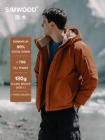 SIMWOOD 2023 Winter New 90% White Goose Down Coats Men Hooded Water Repellent Parka Warm Outdoor Jackets 1