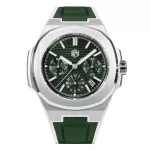 San Martin Miyota 9120 Multi-function Mens Luxury Watch 43mm Classic Business Automatic Mechanical Watches for Men 10Bar BGW-9 – Sunray Green Rubber 10