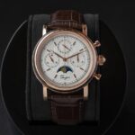 Sugess Men Watch ST1908 Swanneck Movement Mechanical Chronograph Wristwatch Genuine Moonphase Calendar Vintage Leather NEW 2023 – RG White 9