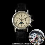 Sugess Men Watch ST1908 Swanneck Movement Mechanical Chronograph Wristwatch Genuine Moonphase Calendar Vintage Leather NEW 2023 – S Roma Swanneck 16