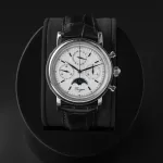 Sugess Men Watch ST1908 Swanneck Movement Mechanical Chronograph Wristwatch Genuine Moonphase Calendar Vintage Leather NEW 2023 – S White 7