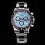 Sugess Panda V3 7750 Movement Automatic Mechanical Chronograph Wristwatch Waterproof Diving Men Watches Ceramic Bezel Tona Gift – IceBlue w Brown 13