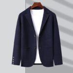 Top Grade New Autum Winter Brand Fashion Slim Fit Knit Blazer Mens Top Cardigan Sweater Casual Coats Jacket Mens Clothes 2023 4