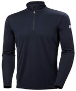 Helly Hansen Men's HH Tech 1/2 Zip Lightweight Quick Dry Moisture Wicking Active Performance Long-Sleeve Shirt Top - Navy 16