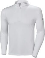 Helly Hansen Men's HH Tech 1/2 Zip Lightweight Quick Dry Moisture Wicking Active Performance Long-Sleeve Shirt Top - 001 White 13