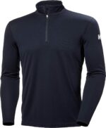 Helly Hansen Men's HH Tech 1/2 Zip Lightweight Quick Dry Moisture Wicking Active Performance Long-Sleeve Shirt Top - Navy 4